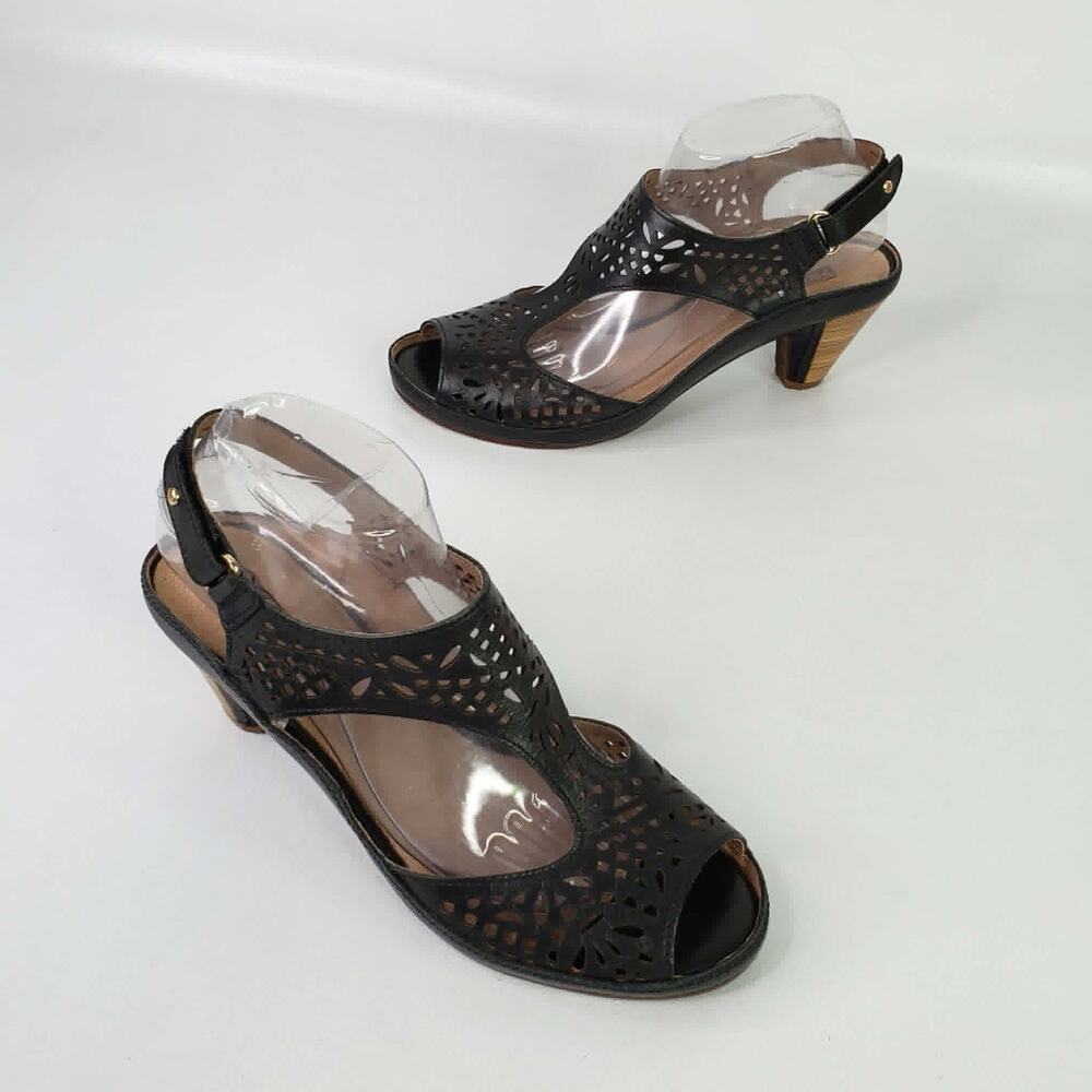 Pikolinos Java W5A Cutout Sandal Heel Slingback Black Cutout EU 40 US 9.5